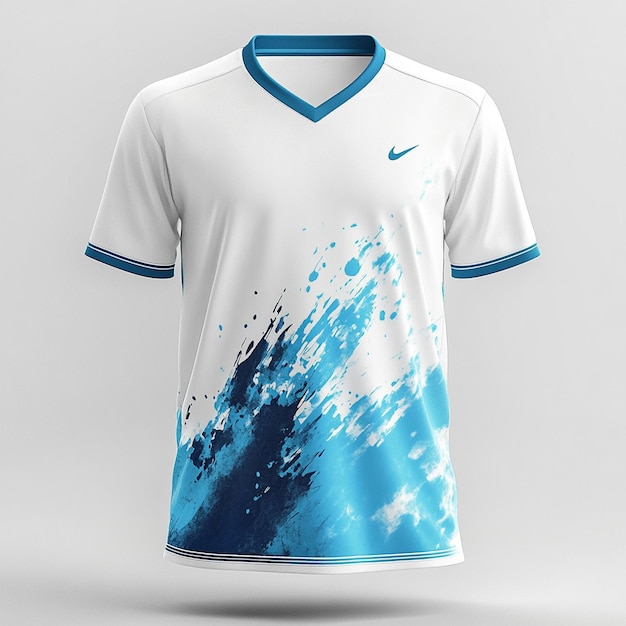 Sports jersey T shirt mockups with solid background