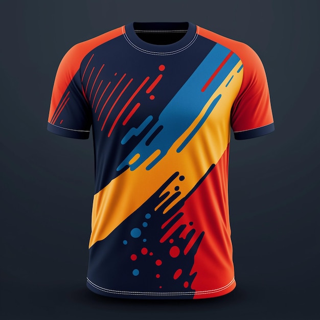 Photo sports jersey t shirt mockups with solid background