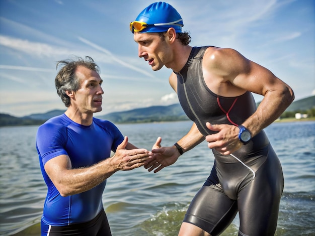 a sportsman teaching Triathle