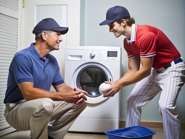 a sportsman teaching Washer Pitching