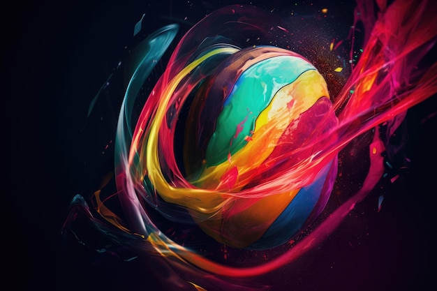 Sporty abstract background with movement and dynamic light generative IA