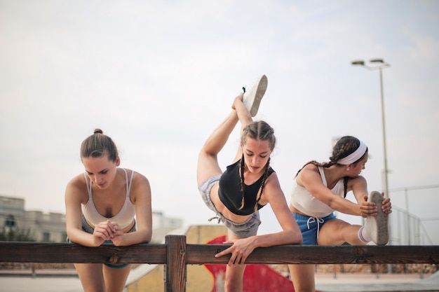 Sporty urban girls