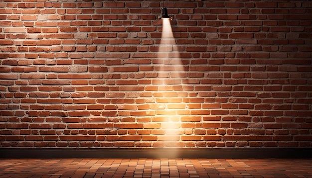 Photo spot lights background on brick wall