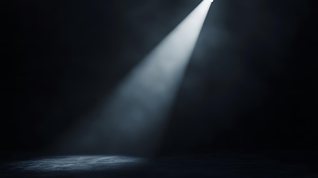 Photo spotlight beam on dark stage background