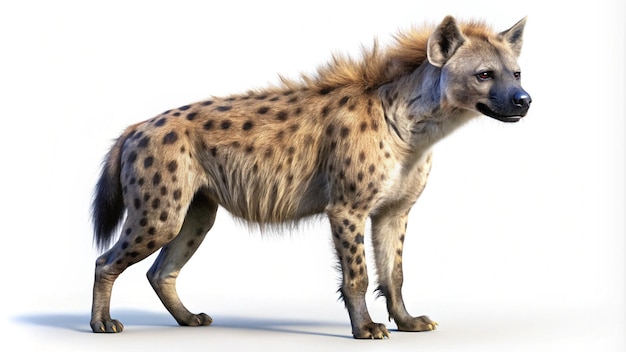 Photo spotted hyena majestic agile and endangered species in natural habitat perfect for illustration