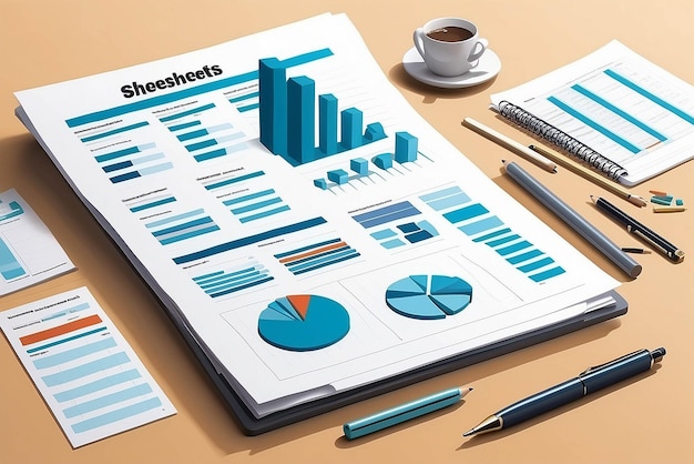 Spreadsheets concept illustration