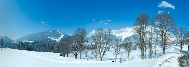 Spring alpine village in Austria