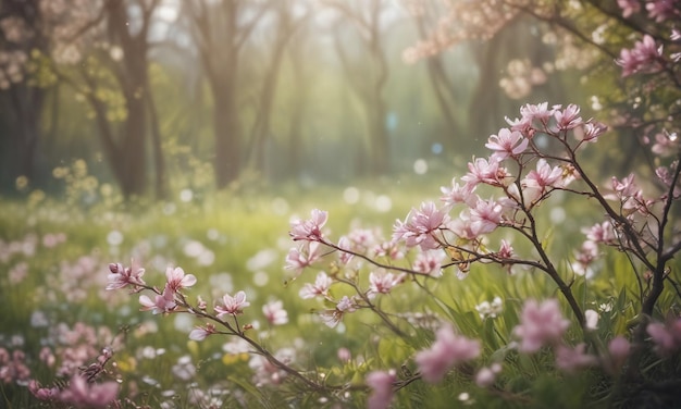 Spring background soft dreamy lights