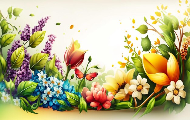 Spring banner and abstract background. Floral background for creative design, prints, booklet.