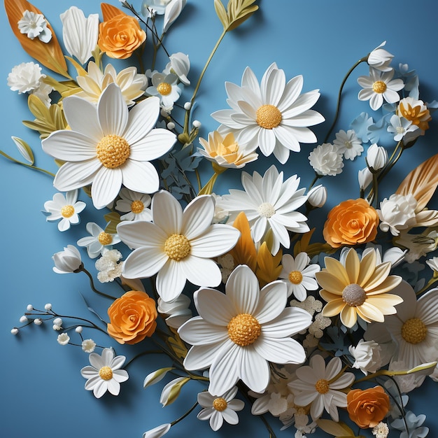 spring daisy flowers floral background