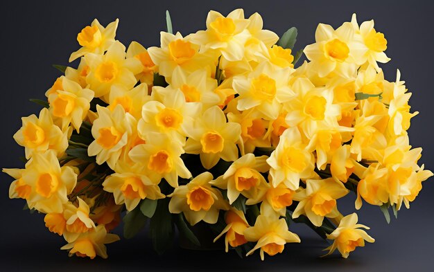 Spring Delight Easter Bells Daffodils in Vibrant Yellow