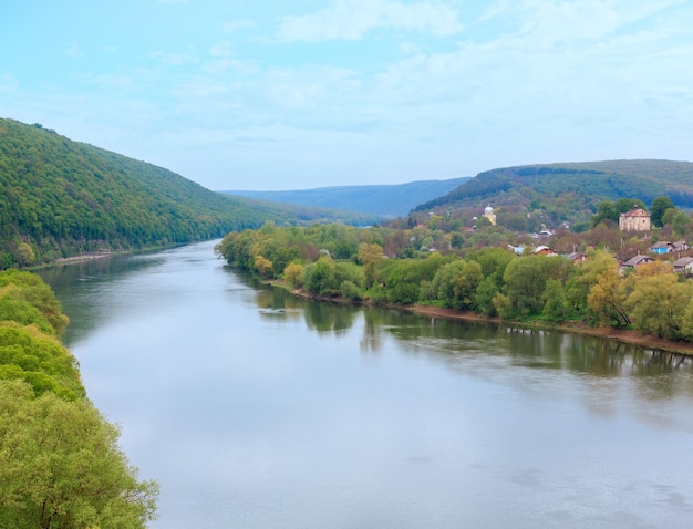 Spring Dnister river Ukraine