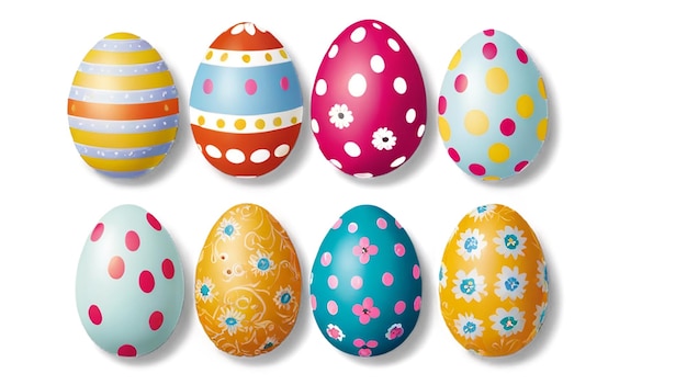 Photo spring fling festive easter eggs adorned with playful patterns and cheerful colors