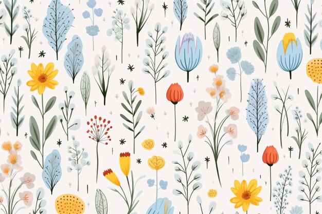 Spring floral pattern or background