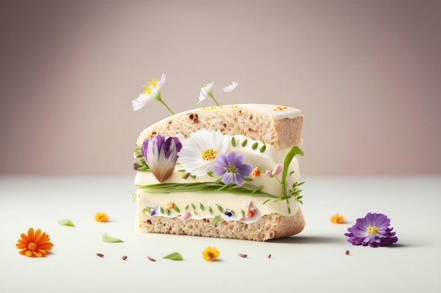 Spring flower sandwich AI generation