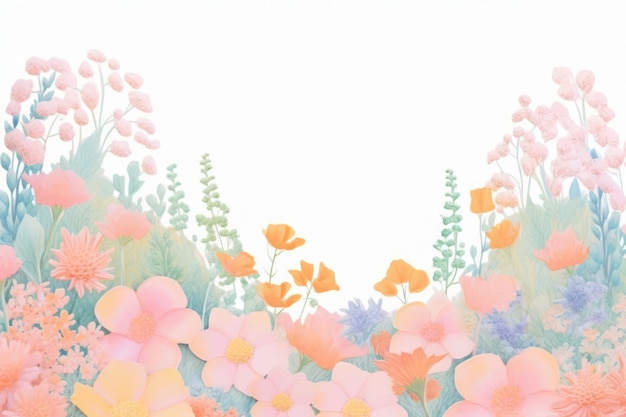 Spring flowers backgrounds outdoors pattern