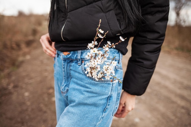 Spring Flowers and jeans