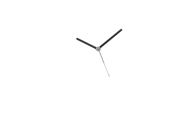 Spring forward, clock hands on the white background in minimalism style. 