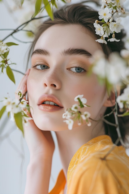 Spring Glow A Beautiful Womans SelfCare Routine with Natural Makeup