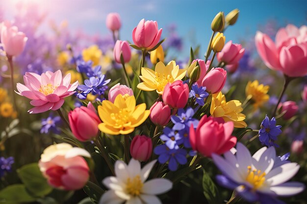 Spring landscape background