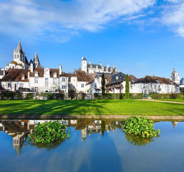 The spring public park in Loches town France