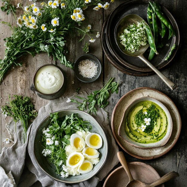 Photo spring recipes and seasonal foods