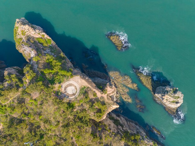 Spring seaside scenery of Binhai Road in Dalian Liaoning province China