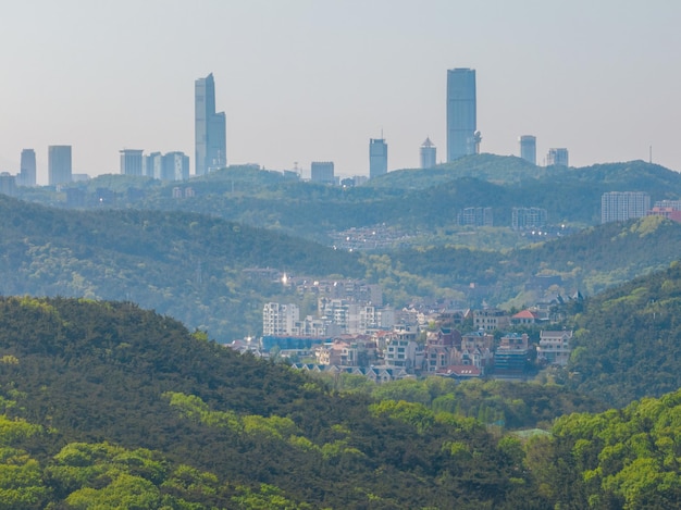 Spring seaside scenery of Binhai Road in Dalian Liaoning province China