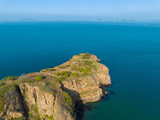 Spring seaside scenery of Binhai Road in Dalian Liaoning province China