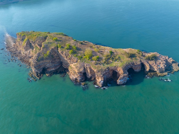 Spring seaside scenery of Binhai Road in Dalian Liaoning province China