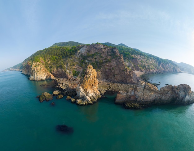 Spring seaside scenery of Binhai Road in Dalian Liaoning province China