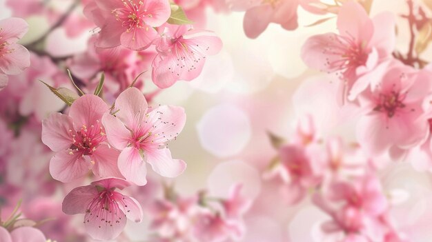 Spring Summer Creative nature background Pink flowers