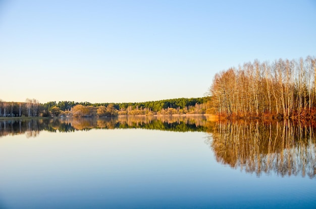 Spring through the looking glass at Svisloch river in Minsk