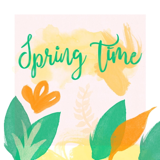 Photo spring time greeting card abstract spring illustration