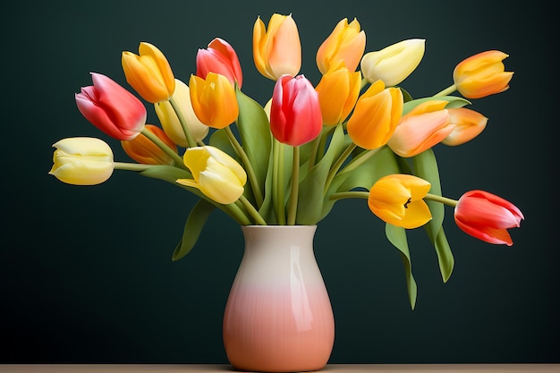 Spring tulips are pleasing to the eye and create a good mood