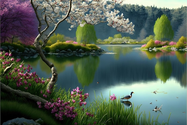 Spring wallpaper landscape