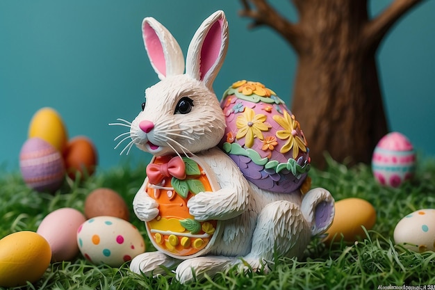 Photo springtime delight 3d easter bunny and treats