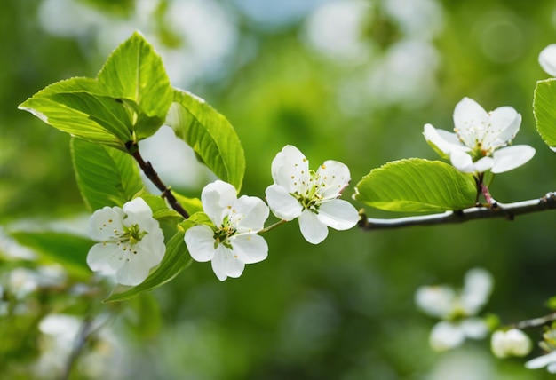 Springtime Foliage and Garden Plants in Natural Setting