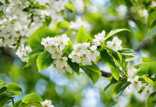 Springtime Foliage and Garden Plants in Natural Setting