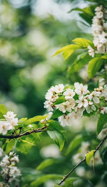 Springtime Foliage and Garden Plants in Natural Setting