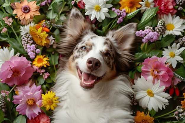 Springtime Wag A Beautiful Banner featuring a Happy Dog in Nature