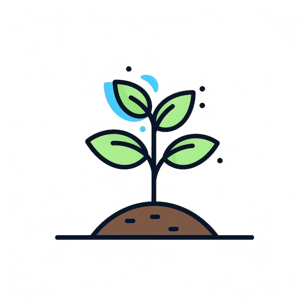 Sprout Icon Plant and Nature Symbol Art Logo Illustration