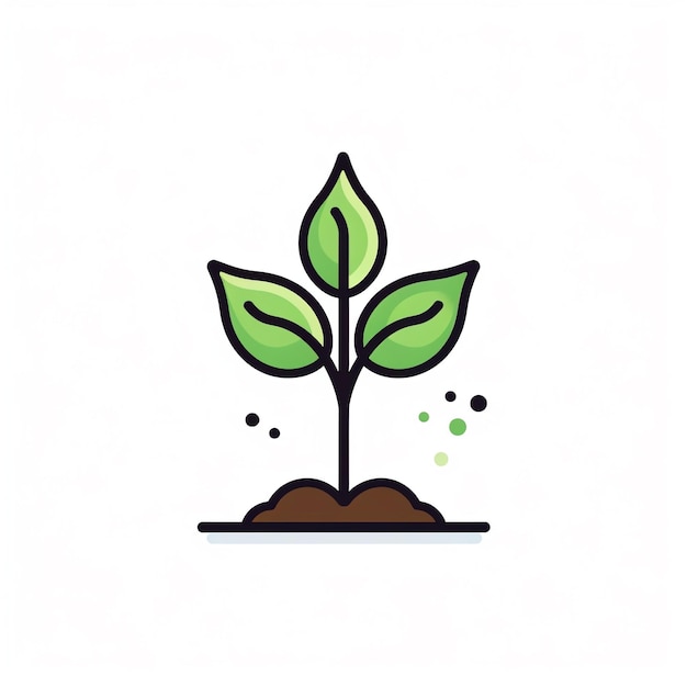 Sprout Icon Plant and Nature Symbol Art Logo Illustration