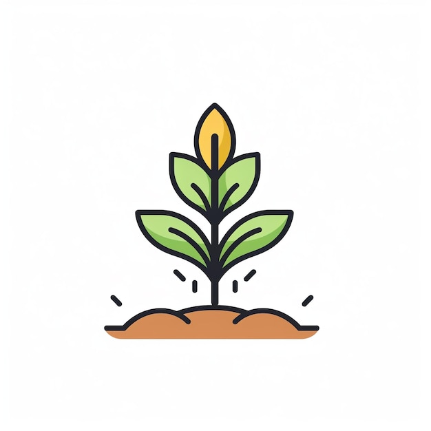 Sprout Icon Plant and Nature Symbol Art Logo Illustration