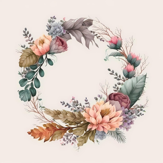 Spruce up Your Card Designs with Stunning Flower Wreaths A Guide to Creating Beautiful Floral