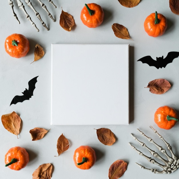 Square canvas frame and halloween decoration