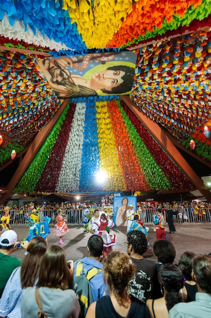 Square dance performing at the feast of Saint John Campina Grande Paraiba Brazil on June 8 2009