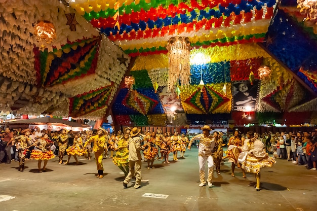 square dance performing at the feast of saint john campina grande paraiba brazil