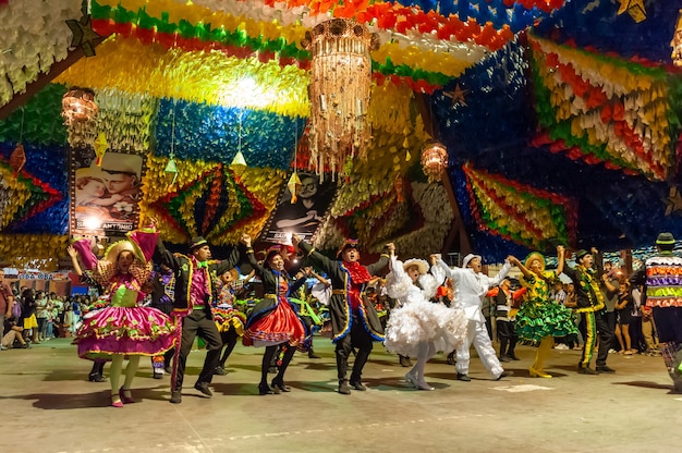 square dance performing at the feast of saint john campina grande paraiba brazil