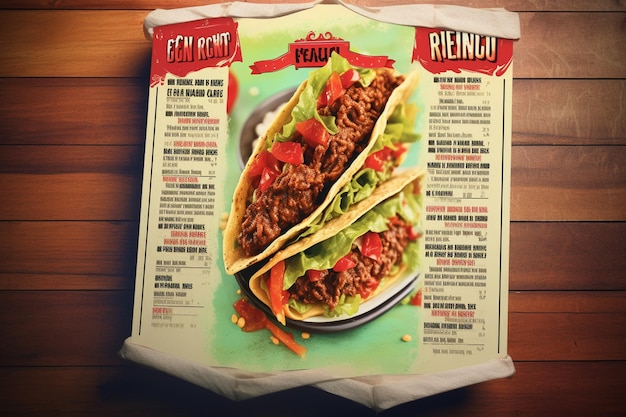 Square mexican food flyer